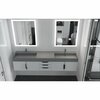 Castello Usa Amazon 84-inch White Vanity Set with Gray Top and Chrome Handles CB-MC-84W-CHR-2056-GR